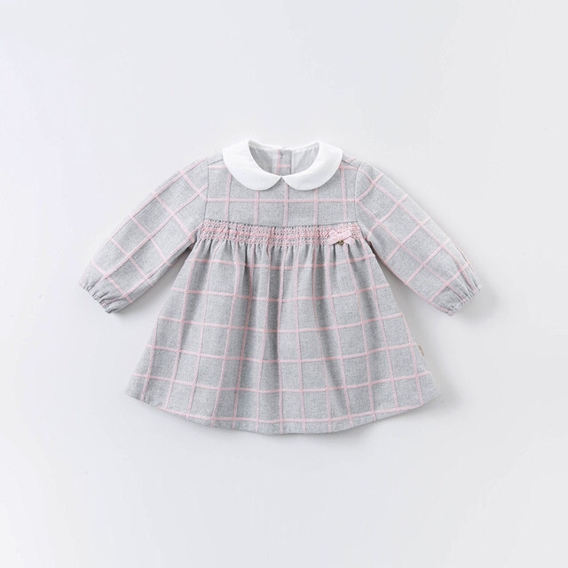 Mini Closet Dave Bella チェック柄スモッキングワンピース Mini Closet Dave Bella チェック柄スモッキングワンピース